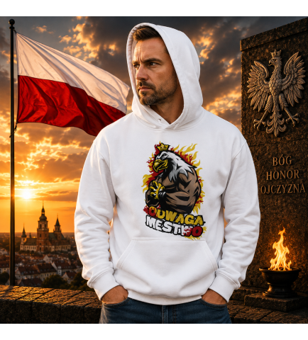 Bluza z kapturem ODWAGA MĘSTWO